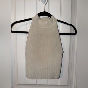 Aritzia Sculpt Knit Mockneck Halter Top